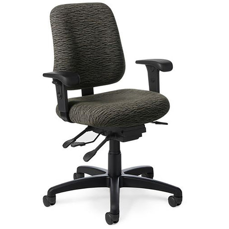 Office Master Intensive-Use Task Chair IU72 - Angled View - Grey