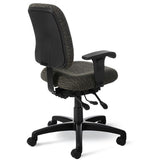 Office Master Intensive-Use Task Chair IU72 - Back View - Grey