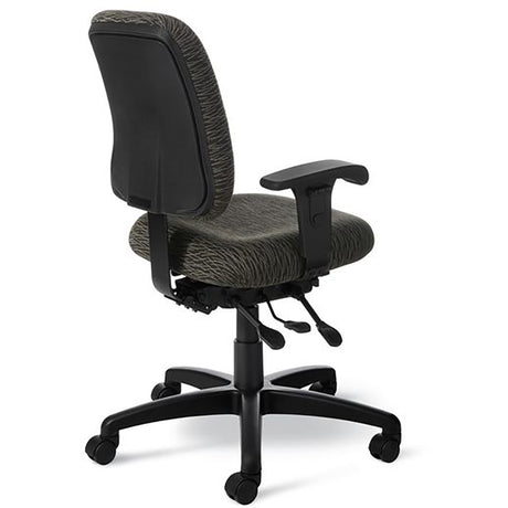 Office Master Intensive-Use Task Chair IU72 - Back View - Grey