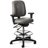 Office Master Intensive-Use Stool IU73 - Angled View - Grey