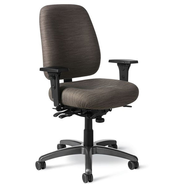 Office Master Heavy Duty Task Chair IU76HD - Angled View - Brown