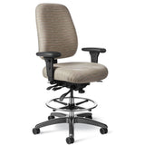 Office Master Heavy Duty Stool IU77HD - Angled View - Tan