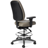 Office Master Heavy Duty Stool IU77HD - Back View - Tan