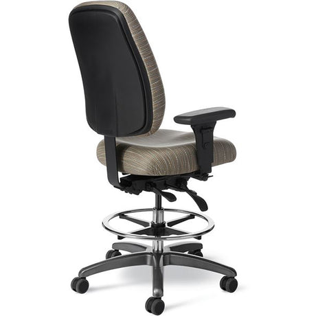 Office Master Heavy Duty Stool IU77HD - Back View - Tan