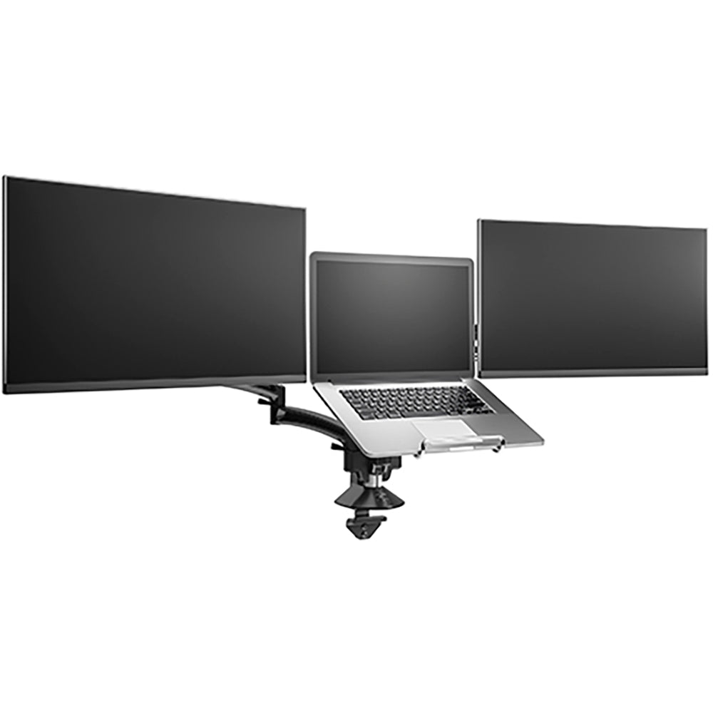 Chief Kontour K1C Triple 3x1 Monitor Dynamic Column Mount - With Laptop