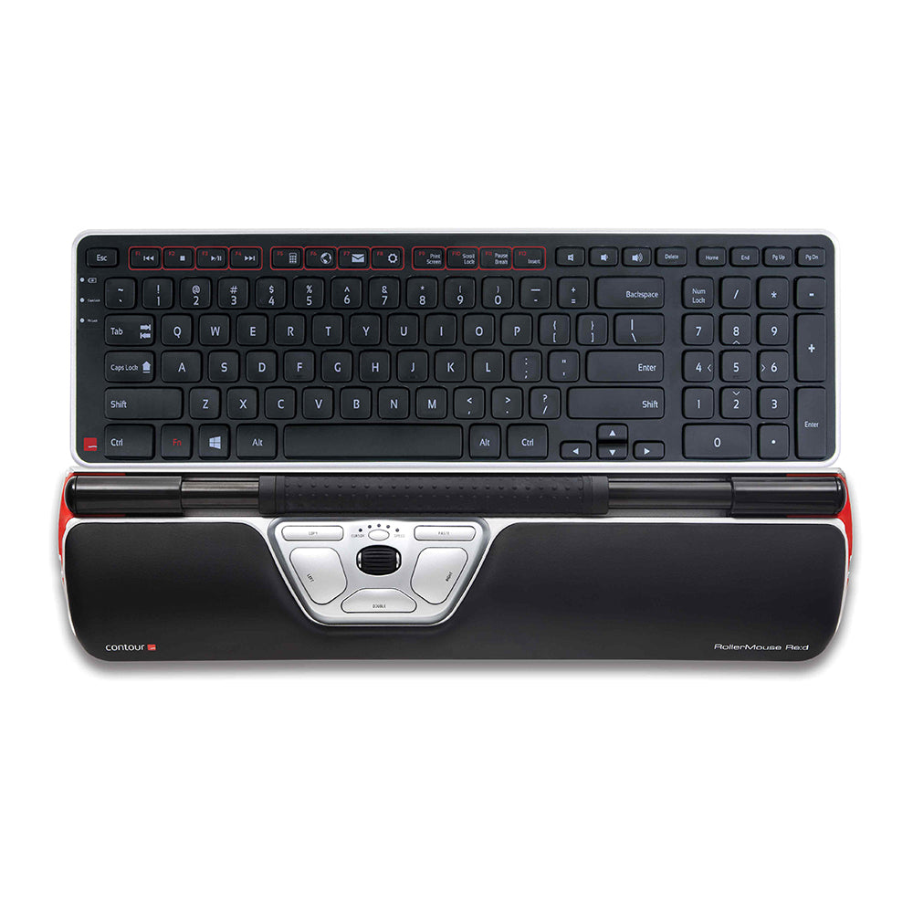 Contour Design Balance Keyboard - overhead with thin wrist pad