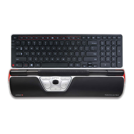 Contour Design Balance Keyboard - overhead with thin wrist pad