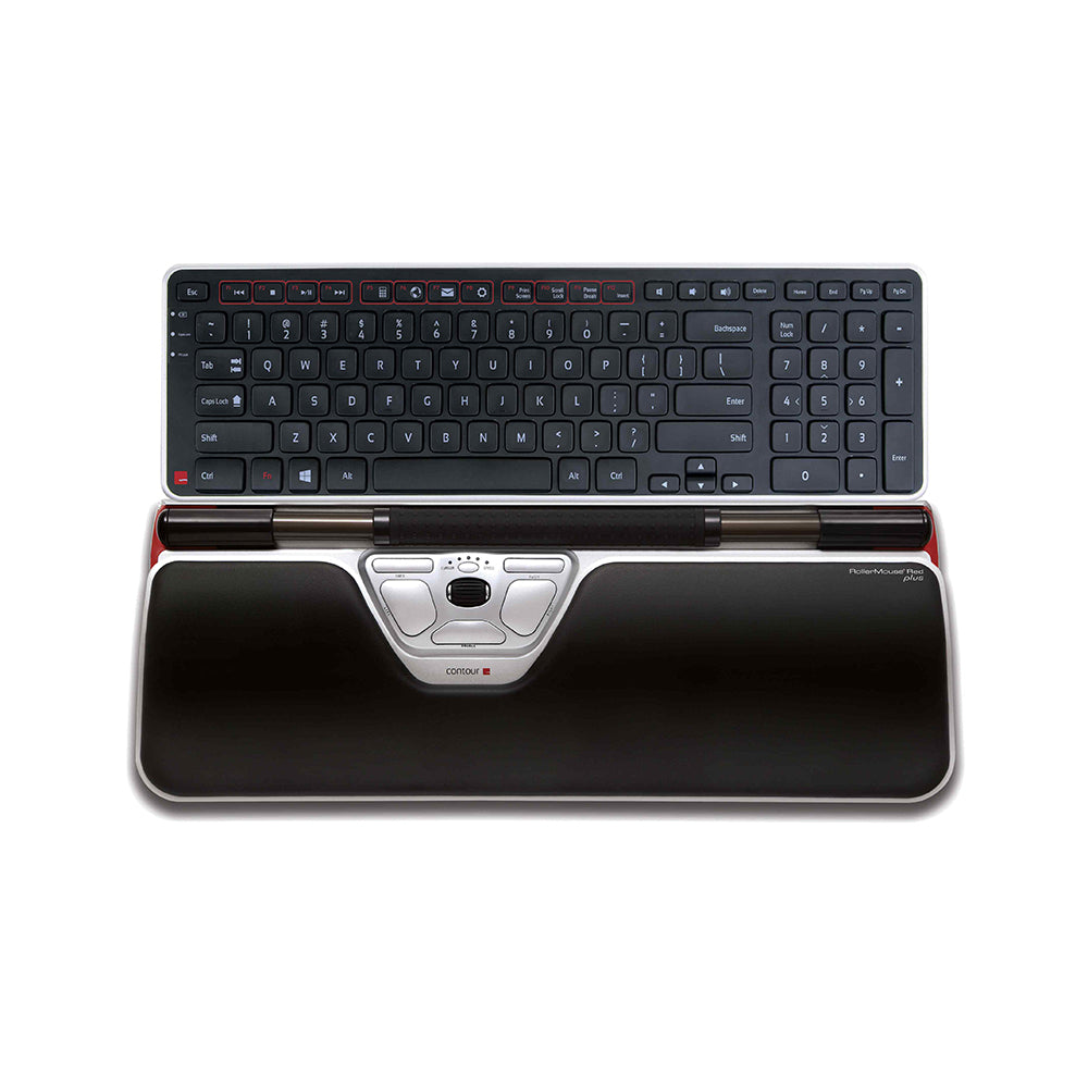 Contour Design Balance Keyboard - overhead with large wrist pad