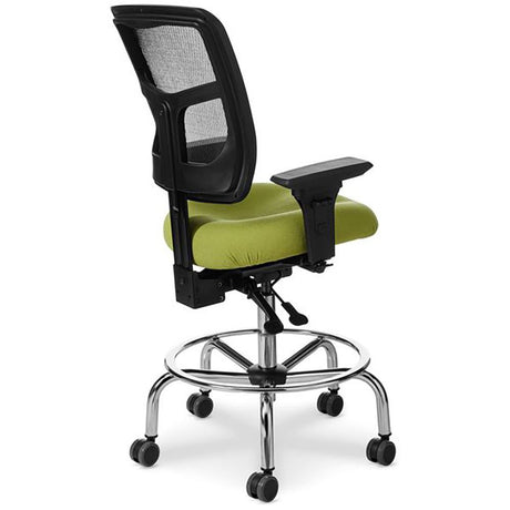 Office Master Yes Mesh Back Stool YS73 - Back View - Lime Green
