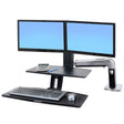 Ergotron WorkFit-A with Suspended Keyboard, Dual - Great Corner Workstation