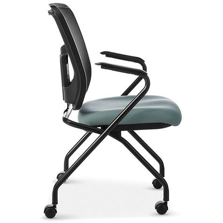 Office Master Mesh Nesting Chair YS70N - Right View - Light Blue