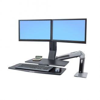 Ergotron WorkFit-A Dual With Worksurface+ - Effortless Sit/Stand Style