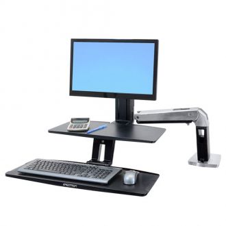 Ergotron WorkFit-A with Suspended Keyboard, Single LD - Computing Comfort