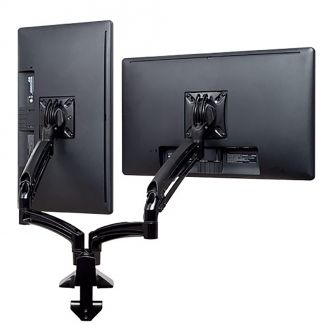 Reduced Height Dual Monitor Dynamic Desk Mount