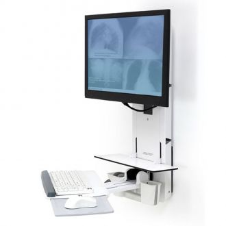 Ergotron StyleView Sit-Stand Vertical Lift, Patient Room