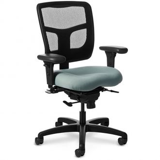 Office Master Mesh Back YS74 - With Arms - Angled View